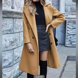 double trench coat - caramel size S